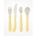 Homecraft Caring Cutlery Set - Easy Grip Eating Utensils for Elderly & Disabled - Ideal for Weak Grip & Arthritis - Includes Knife, Fork, Spoon, Teaspoon - White Handle Ivory - 4 Count - Buy Online on GoSupps.com