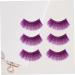 minkissy 6 Pairs Performance Eyelashes Fake Eyelashes Colored False Lashes Long Cross False Eyelashes Party Eyelashes Faux- Costume Eye Lashes Makeup Black Outfit 3d Face Purple Accessories - Buy Online on GoSupps.com