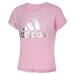 adidas Girls' Short Sleeve Side Slit Tee T-Shirt Medium Clear Lilac