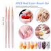 FULINJOY 3 Pcs Rose Gold Nail Art Liner Brushes Set - UV Gel Acrylic Application Pens for Nail Art Designs (7mm/9mm/11mm) - Buy Online on GoSupps.com