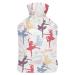 Heat bottle with lid ballet girl silhouette pattern rubber hot water bag for pain relief cramps foot warmer hot and cold therapy
