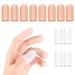 RosewineC 12pcs Gel Finger Cots Silicone Finger Protectors Breathable Finger Sleeves Finger Bandages Finger Covers with Hole for Hand Eczema Finger Cracking or Arthritis 2 Colors