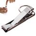 Portable Ultra Nail Clipper - Stainless Steel Wide Jaw Opening | Curved Fingernail Clippers | Foldable Nail Cutters for Thick Nails Ultra Slim Folding Safety Lock Wide Jaw Opening