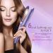 2-in-1 Twist Straightening Curling Iron - Hair Straightener & Curler with 5 Temp Settings - LED Display - Dual Voltage - B-purple - Buy Online on GoSupps.com