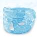 CONBELLA Ice Face Mask for Woman Man  Hot or Cold Gel Bead Ice Mask for face with Eye Holes & Soft Plush Backing  Ice Gel Freezer Eye Mask for Puffy Eyes  Redness  Headaches  Stress (6 Blue)