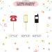 Retro Mobile Phone Cupcake Toppers Old Telephone Theme Party Cake Decor Red&Gold Glitter Cake Decorations for Baby Shower Retro Design-Birthday Party Supplies - 24pcs - Buy Online on GoSupps.com