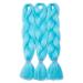 VOKEYLA Azure Blue Jumbo Braid Hair Extensions - 3 Pack Kanekalon Twist Braiding Hair for Women - Buy Online on GoSupps.com