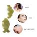Plafope Jade Comb Set - 2 Portable Jade Hairbrushes & Gua Sha Tools for Scalp & Facial Massage | Perfect Skin Care & Relaxation - Buy Online on GoSupps.com