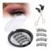 magnetic eyelashes without eyeliner 2 Pairs 3D Natural Look False Lashes No Glue Reusable & Light Weight Magnetic Eyelashes without Eyeliner (Color : Set 2)