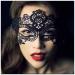 Gothic Black Lace Eye Cover Masquerade Adjustable Black Lace Dress Halloween Carnival Eye Decoration for Women and Girls Prom Costume Gifts