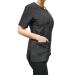 CHARLENE Haley Jacket with Personalized Name and Logo Embroidery for Stylist Barber Groomer Nail Tech Make-up Artist Medium Black