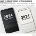 NUOBESTY Mini Desk Calendar 2024 Standing Calendar Small Desktop Calendar Twin-Wire Binding Calendar Daily Schedule Planner for Planning Organizing - Buy Online on GoSupps.com