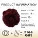 JJstar 2PCS Wine Red Messy Bun Hair Piece Curly Fake Hair Buns Updo High Heat Resistant Synthetic Fiber Scrunchies for Women - Buy Online on GoSupps.com