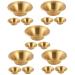 ABOOFAN 15 Pcs Western Restaurant Steak Sauce Dressing Cup Steak Seasonings Mini Containers Small Food Containers Seasoning Dishes Container for Food Stainless Steel Measuring Cup Dip 6.5X3.5X2CMx5pcs Goldenx5pcs