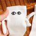 Novelty Magnetic Suction 3D Doll Couple Socks | Funny Holding Hands Design | Breathable Cotton | 1 Pair White - Buy Online on GoSupps.com
