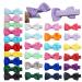 40 Pcs Baby Hair Clip Hair Clips for Girls Cute Colorful Toddler Hair Clips 2 Inch Hair Bows Baby Girls Hair Accessories Fully Lined Barrettes for Girls Toddlers Infants Kids Mixed Colours:a