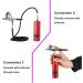 Universal Paint Spraye Rechargeable Airbrush Kit with Gravity Type Spray Gun for Art Model Body Paint Artist Makeup Nail Tattoos Cake Tools Painting Varnishing Lacquering - Buy Online on GoSupps.com