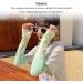 tuwiwol 1 Pair UV Protection Cooling Ice Silk Arm Sleeves Fitness Body Building Sun Sleeve Sunscreen Running Cycling Golfing White green gradient - Buy Online on GoSupps.com