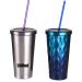 ALINK 10.5 Long Rainbow Colored Reusable Straws for 20oz/30oz Tumblers - Set of 10 with Cleaning Brush - Rainbow Colors - Buy Online on GoSupps.com