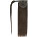 Ponytail Extension Human Hair Ponytail Extension 14-22" Long Straight Wrap Around Ponytail Clip In Hair Extension Brazilian Remy Hair Straight Ponytail Hairpieces Ponytail Hairpiece for Women (Color 22inch 105G #2 - Buy Online on GoSupps.com
