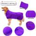 Purple Dog Waded Coat & Super Absorbent Towel - Soft Adjustable Bathrobe for Pets (XL 64cm) - Buy Online on GoSupps.com