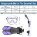 Happyouth 6 in 1 Snorkel Set with Panoramic View Mask, Trek Fin, and Dry Top Snorkel - Purple, S/M (US Size 4.5-8.5) - Buy Online on GoSupps.com