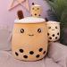 AMOZO Cute Cartoon Boba Milk Tea Plush Doll 50cm - Coffee | Giant Bubble Tea Cup Pillow Gift Toy - Buy Online on GoSupps.com