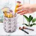 Tasybox Crystal Makeup Brush Holder Organizer - Handcrafted Silver Cosmetics Brushes Cup Storage Solution - Buy Online on GoSupps.com