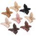 JALANCY Butterfly Claw Clips 8 Pieces Butterfly Hair Clips Medium Matte Jaw Hair Clips Butterfly Hair Clamps Non Slip Strong Hold for Women Girls Thick Thin Hair 8 Colors(Neutral Color) brown  khaki  black  ivory  light ...