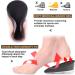 Height Increase Gel Insoles - Shock Absorption Heel Cushion Pads for Men & Women - 3.5cm Lift - Black (Large) - Buy Online on GoSupps.com