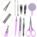 minkissy tool nail trimming kit nail file nail clippers apple shape 9 piece set Clippers Nail set purple cosmetic nail trimmer kit nail nail art kit nail kit de manicura medium Purple - Buy Online on GoSupps.com