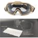 PAIRSOFTWIN Khaki Airsoft Tactical Goggles with Fan, Anti-Fog & 2 Lenses - Buy Online on GoSupps.com