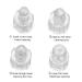 Hydrafacial Replacement Tips - Vortex Beauty Flat Tips for Aqua Peel | 10 Plastic/Silicone Parts - Buy Online on GoSupps.com