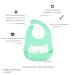 Dahema Newborn Pacifier & Bib Set - Waterproof Silicone Teething Bite Ring Ideal Weaning & Gum Massage - Light Blue - Buy Online on GoSupps.com
