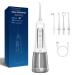 27 superstore Water Dental Flosser for Teeth 300 ML Portable Oral Irrigator Professional Electric Flossing Cleaning Picks for Teeth Rechargeable Travel Irrigation Cleaner Waterproof Easy to Carry White