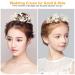 Golden Butterfly Fairy Crown Tiara with Pearl Crystal & Rhinestone - Wedding & Birthday Gift - Buy Online on GoSupps.com