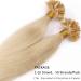 SEGO 50cm Keratin U-Tip Real Hair Extensions - 50 Strands Platinum Blonde #60 - Remy Human Hair for International Shipping - Buy Online on GoSupps.com