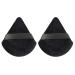 Wellehomi Makeup Powder Puffs Triangle Velour Powder Puffs Apply for Daily Makeup Such as Foundation Cream Blush (Black)