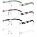 MMOWW 4 Pack Rimless Reading Glasses for Men & Women - Clear Rectangle Blue Light Blocking Eyewear (2.5x) - International Shipping Available - Buy Online on GoSupps.com