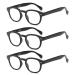 Suertree feather hinge (3 pack) Reading glasses visual aid optics glasses reading help for women men of 2.0x BM171 2.0X diopttria 3PCs round