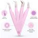 M LASH V5 Professional Eyelash Extension Tweezer Set - Nano Fiber Tip - Diamond Grip - Lilac - Buy Online on GoSupps.com