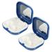 JECOMPRIS contact lens boxes make-up kits box with 2 sets of contact lens container fashion ABS care set travel portable lens carrier container for cosmetic lentils blue 7.3x7.3x2.6cm