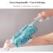 Shower Back Scrubber with Handle - PE Soft Mesh Luffa Sponge for Men & Women - Bath Brush Cyan - Buy Online on GoSupps.com