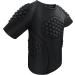 Topeter Padded Football Shirt for Youth | Compression Rib Protection - XL Pure Black - Buy Online on GoSupps.com