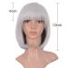 Buy MapofBeauty 12 Natural Silver Short Straight Bob Wig for Women - Premium Quality International Shipping - Buy Online on GoSupps.com
