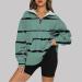 Buy Creoqiji Women's Winter Sweater - Fashionable Long-Sleeved Green 3XL with Zip Pocket & Casual Style - Buy Online on GoSupps.com