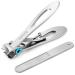 Large Nail Clippers Set for Thick Nails - 16.5mm Wide Jaw Opening Toenail Cutter with Nail File - Heavy Duty Stainless Steel Fingernail Clipper for Men | Women | Elderly