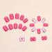 24Pcs Square Short Nude & Pink Press On Nails - Glitter Acrylic French Tips for Women & Girls - Buy Online on GoSupps.com