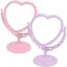 2 Pack Heart Mirror - Double-Sided Rotatable Cosmetic Mirror for Girls Bedroom (Pink & Purple) - Buy Online on GoSupps.com