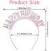 Sibba Birthday Crown Beautiful Headband Glitter Birthday Hairband Shiny Tiara Cute Hair Accessories Happy Birthday Crowns Fit Women Girls Party Take Photos Decorations Gifts (Pink) - Buy Online on GoSupps.com